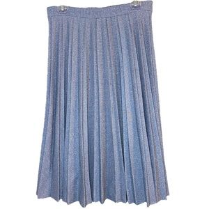 Vintage Jantzen Pleated Skirt Blue Multicolored Rainbow Flecks Made in USA Sz 12